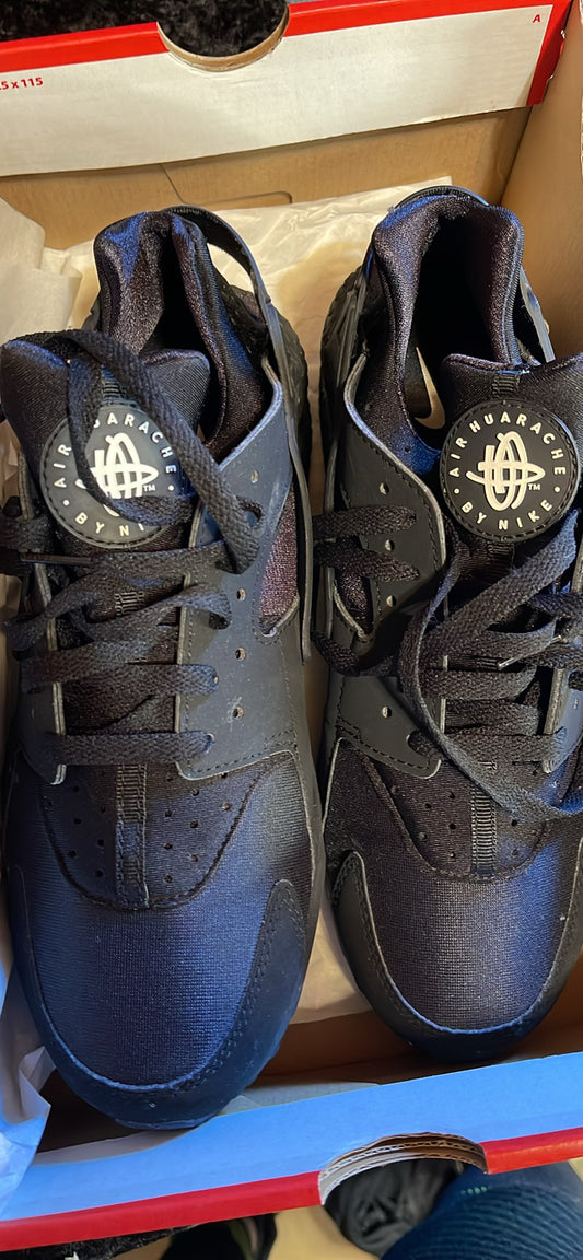 Nike Mens Air Huarache Run 318429-003 Black Running Shoes Sneakers