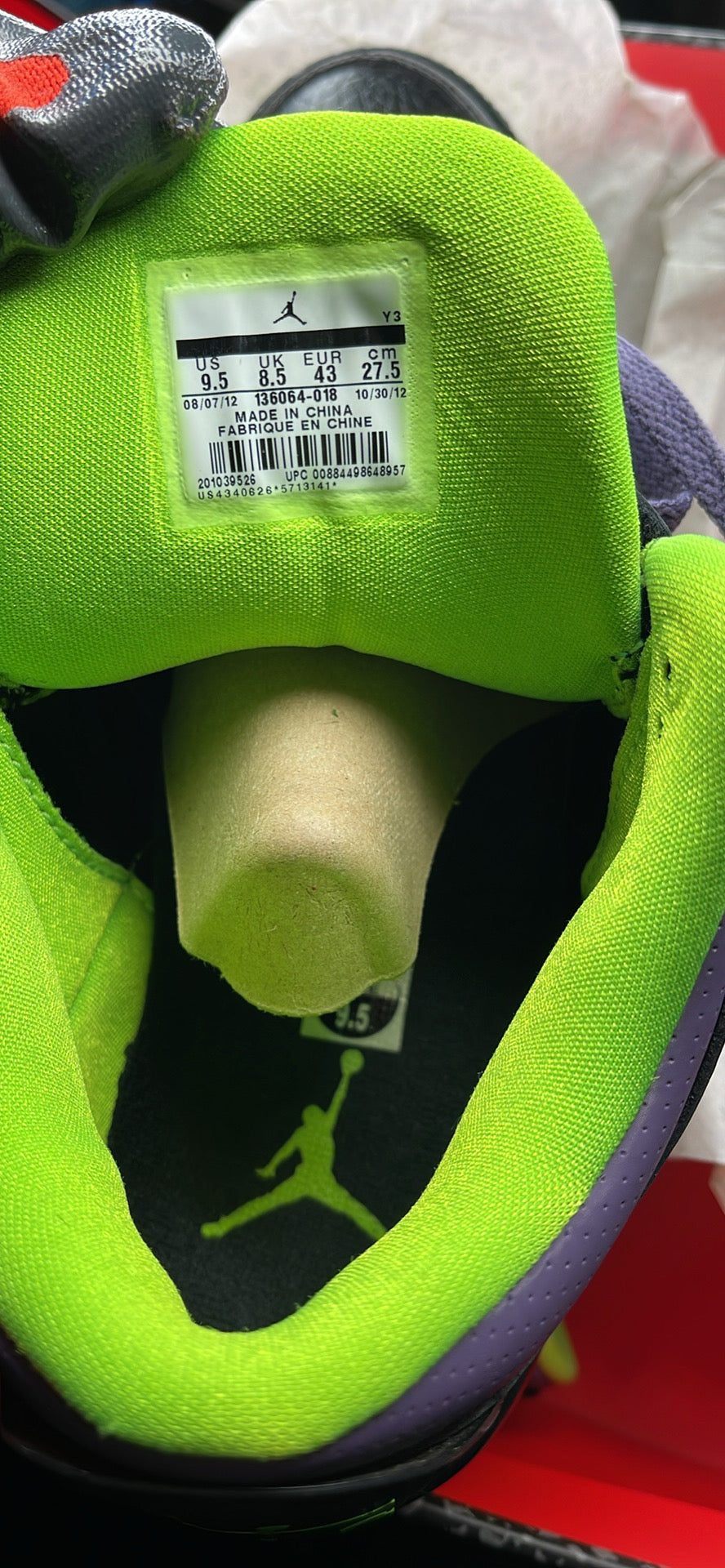 Air Jordan 3 Retro Joker 2013 136064-018 Black VNDS Mens Sneakers