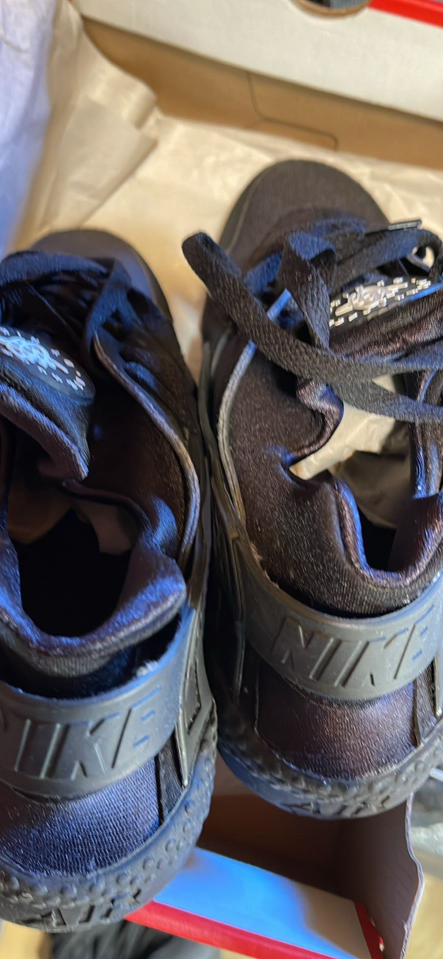 Nike Mens Air Huarache Run 318429-003 Black Running Shoes Sneakers