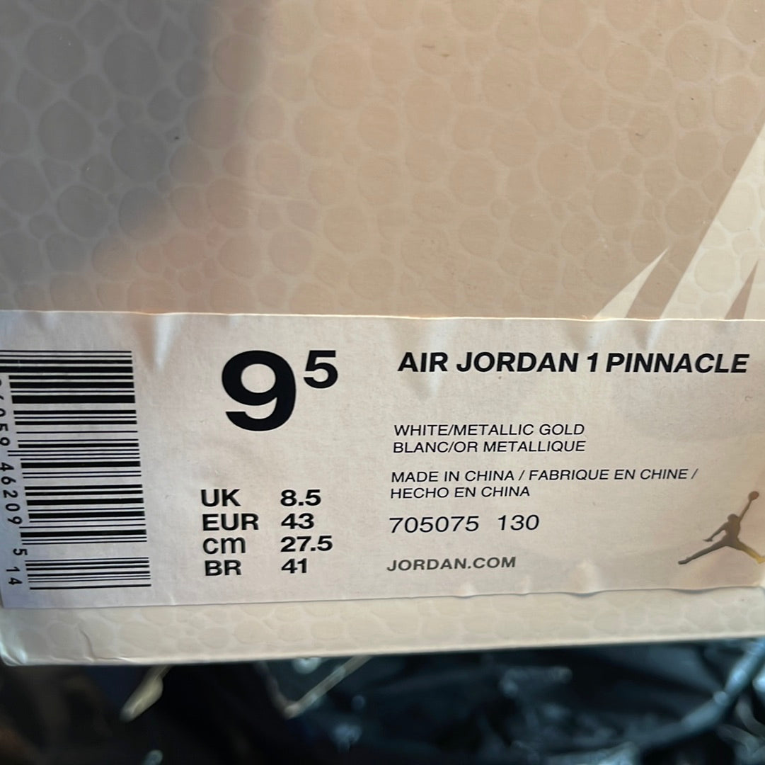 Nike Air Jordan 1 Retro High OG Pinnacle 2015 Mens White Gold 705075-130