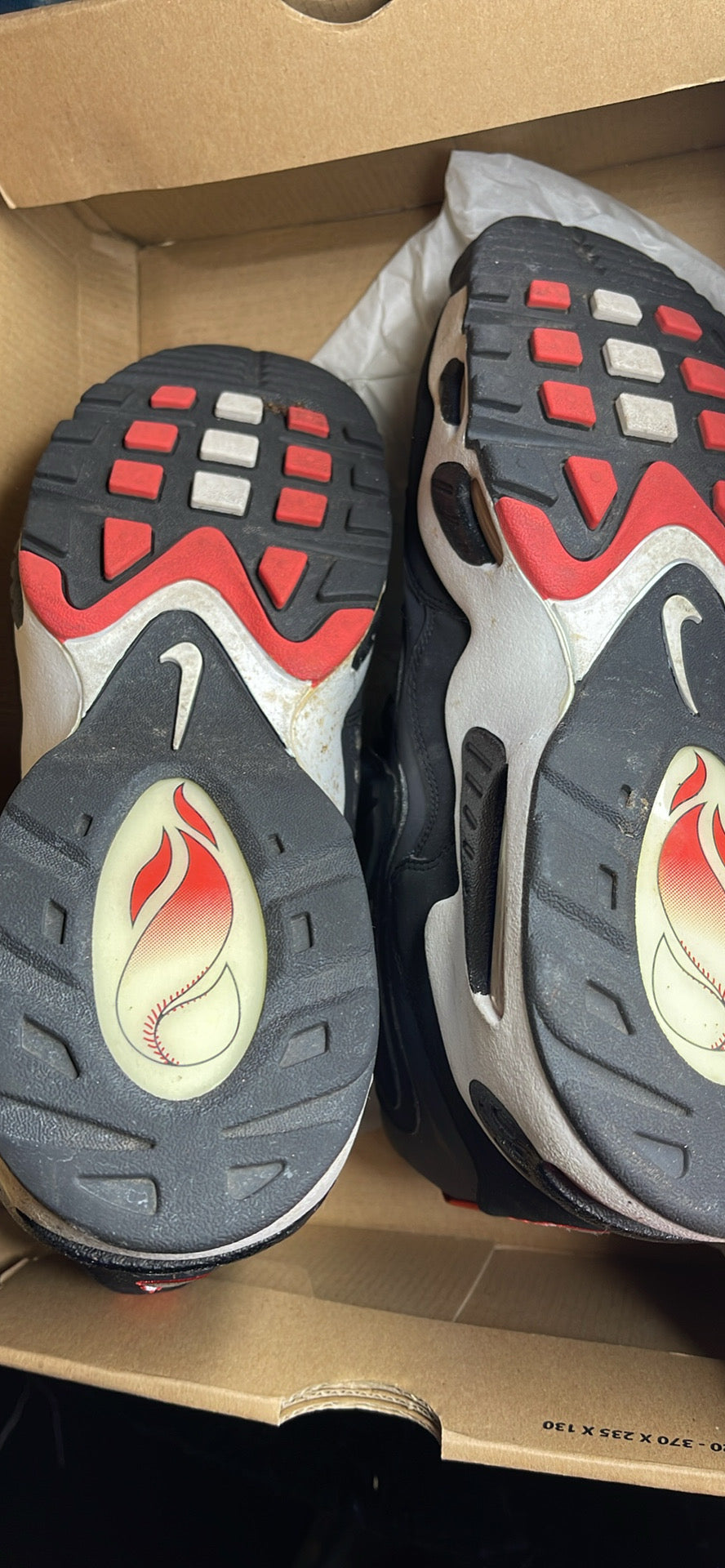 Nike Air Griffey Max 1 Anthracite Hot Red 354912-002 2009 Black Red OG