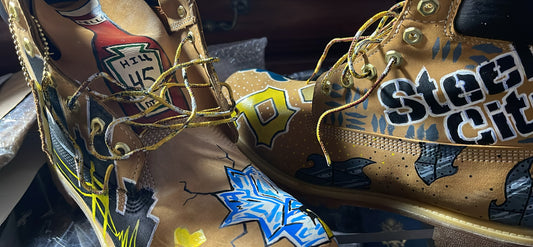 Brand New Timberland custom made Steelers Fans Boots