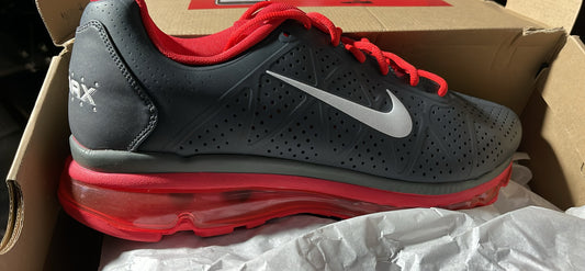 Nike Air Max 2011 Leather Dark Grey Action Red White 456325-101