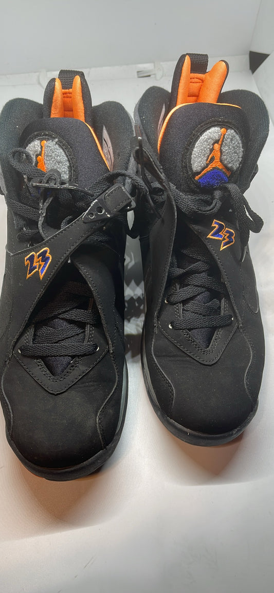 Nike Air Jordan 8 VIII Retro Phoenix Suns Black Sneakers 305381-043