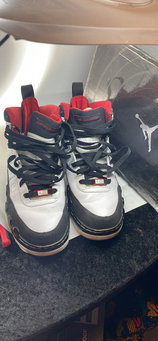 Nike Air Jordan Fusion 9 White Red Basketball Shoes 352753-161 Mens