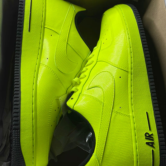 Nike Air Force 1 Low Mens Shoes Neon Volt Black 488298-703