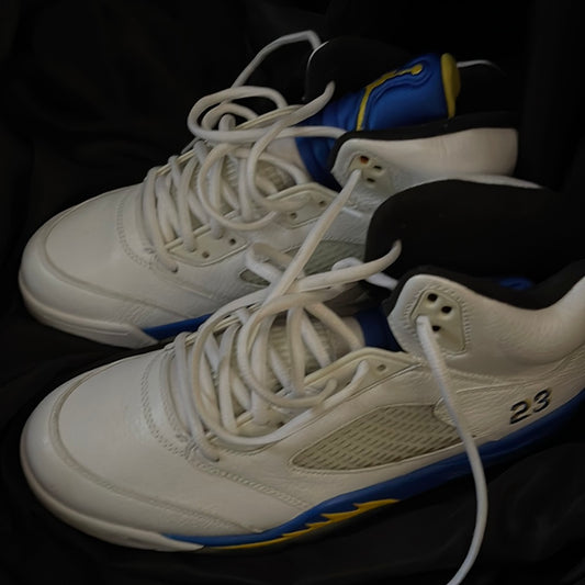 2013 Nike Air Jordan 5 V Retro Laney White Royal Blue Maize (136027-189)