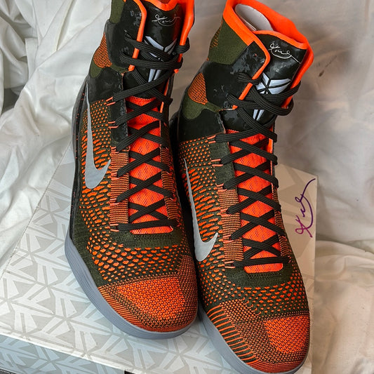 NEW Nike Kobe IX 9 Elite Strategy 630847 303 Olive Green Orange