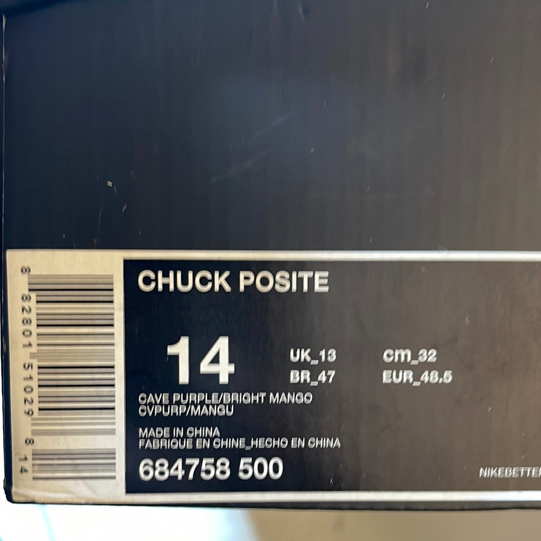 Nike Chuck Posite Cave Purple 684758-500 Black Green Purple Blue 2014