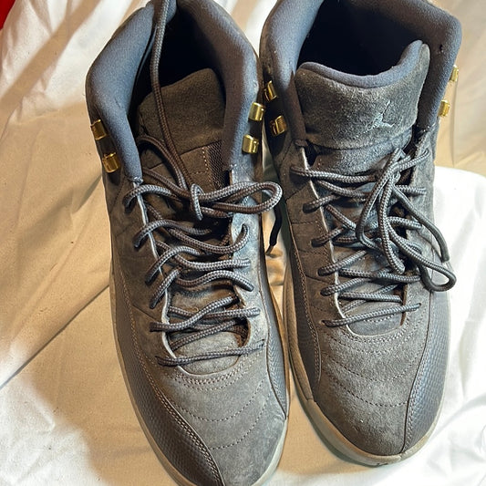 Nike Air Jordan Retro 12 Dark Grey Wolf Grey Gray Suede 130690-005