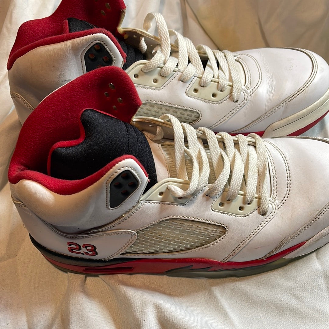Nike Air Jordan 5 Retro Fire Red 2013 white red 136027 120
