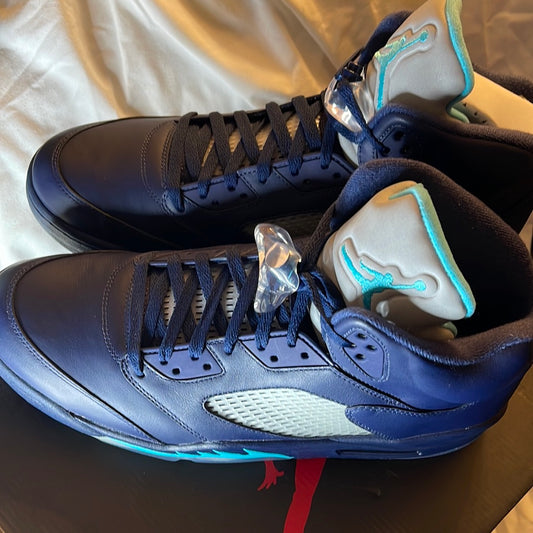 NIKE AIR JORDAN 5 RETRO MIDNIGHT NAVY BLUE-WHITE 136027-405