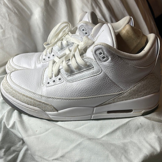 Nike Air Jordan 3 Retro “Triple White” Pure Money Icy Blue 136064-111