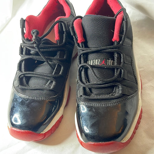 Nike Air Jordan 11 Retro Bred Low BG Black Red White 528896-012 2015
