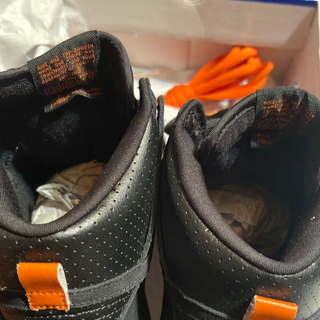 Nike SB Dunk black orange shoes SF Giants skate Anderson Skateboard