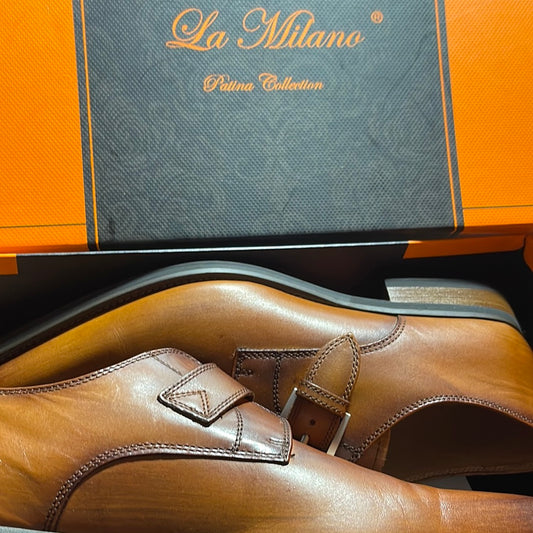 La Milano Cognac Mens Shoes