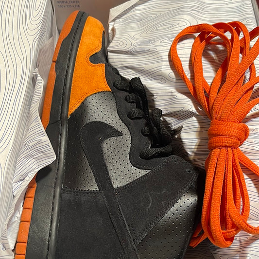 Nike SB Dunk black orange shoes SF Giants skate Anderson Skateboard