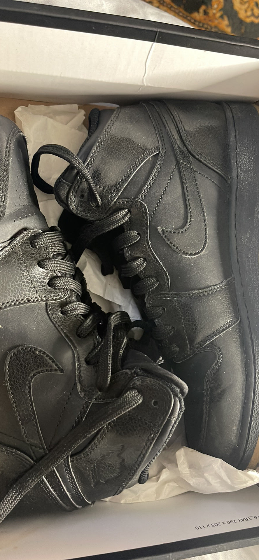 2014 Nike Air Jordan 1 Retro High OG Black Gum 575441-020 Size 6.5