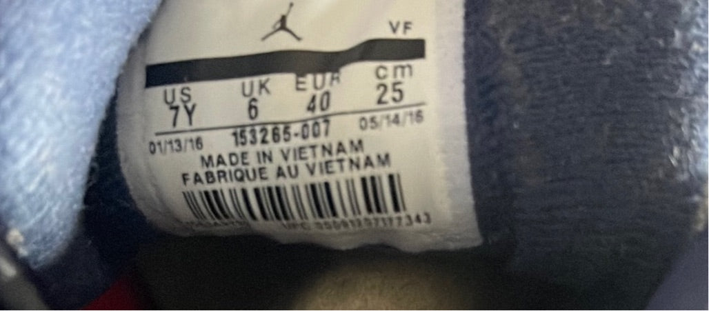 Nike Air Jordan 12 Retro BG University Blue 153265-007 Blue 153265-007