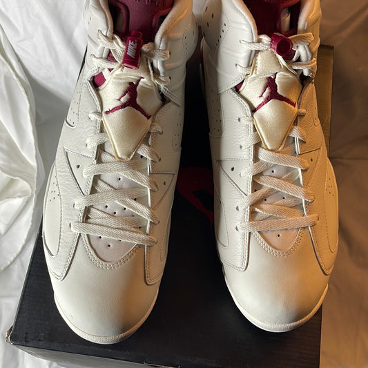 AIR JORDAN 6 VI RETRO OFF WHITE NEW MAROON 384664 116