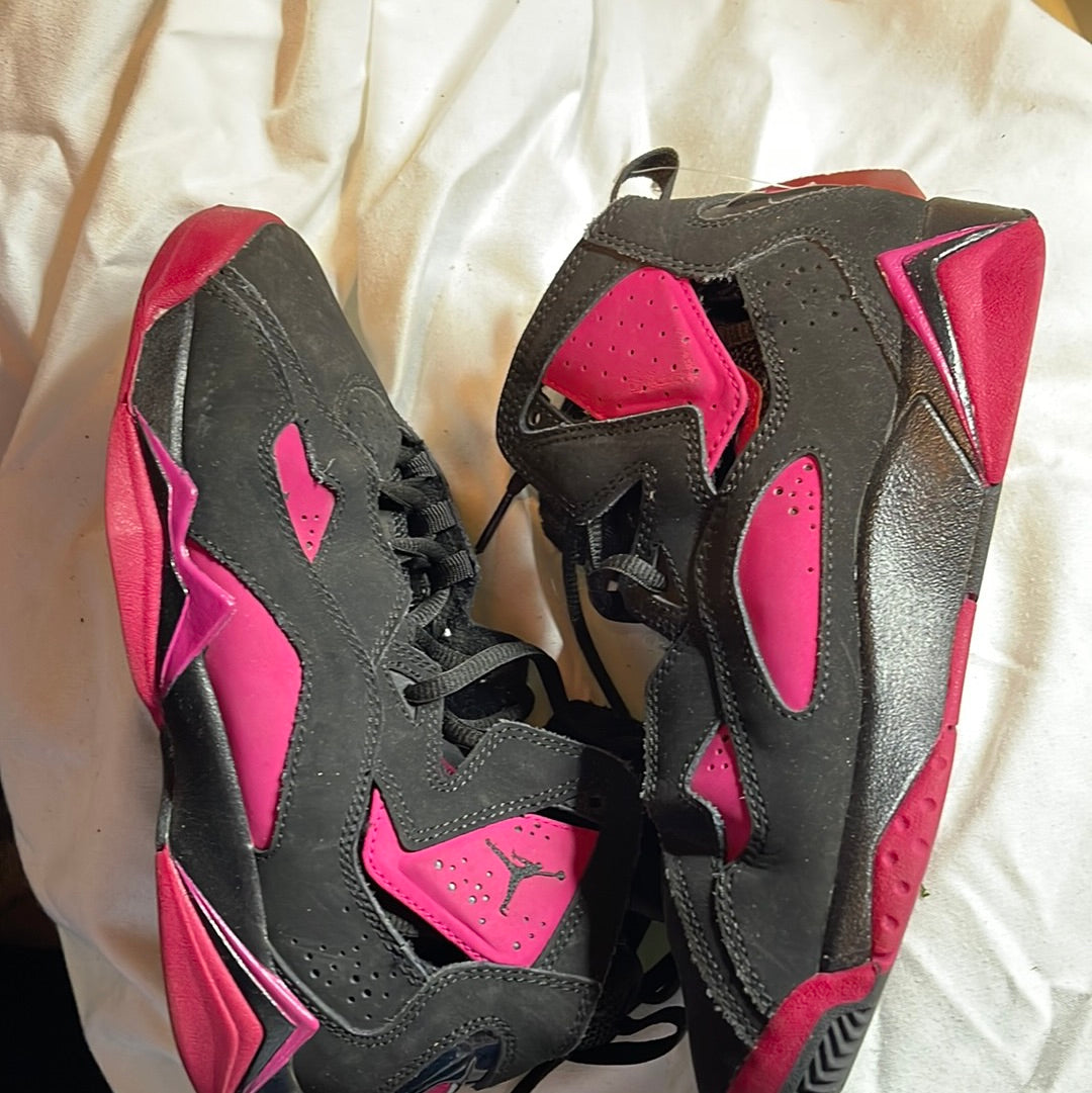 Nike Air Jordan True Flight GS 342774 006 Black Pink Fuchsia Shoes