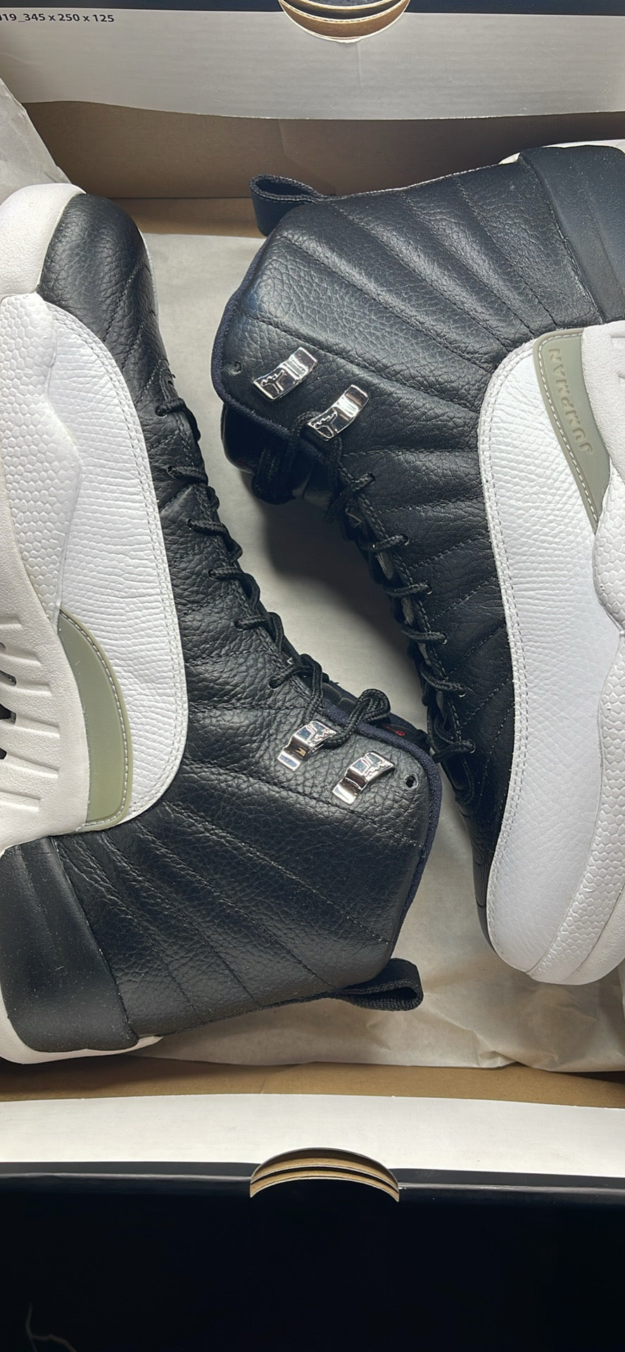 Nike Air Jordan 12 Retro Playoff Black White 2012 130690-001 Men's Size 9.5 New