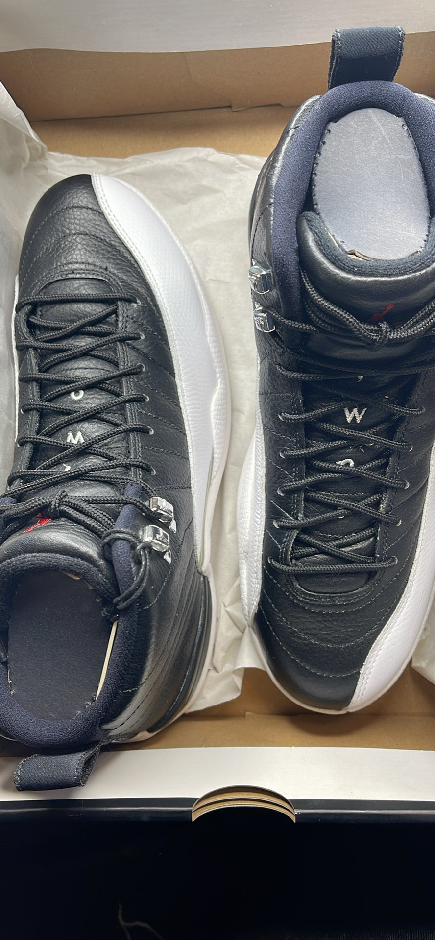 Nike Air Jordan 12 Retro Playoff Black White 2012 130690-001 Men's Size 9.5 New