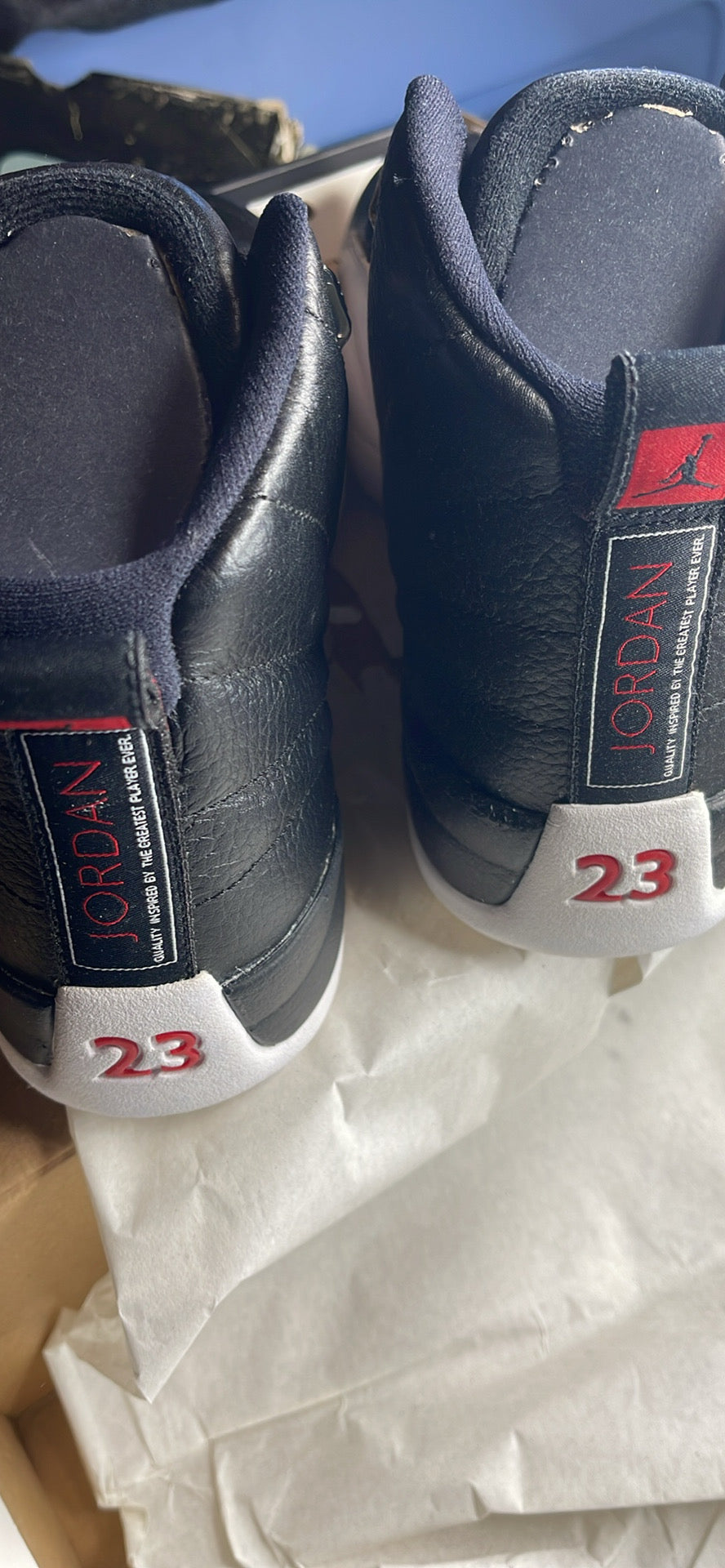 Nike Air Jordan 12 Retro Playoff Black White 2012 130690-001 Men's Size 9.5 New