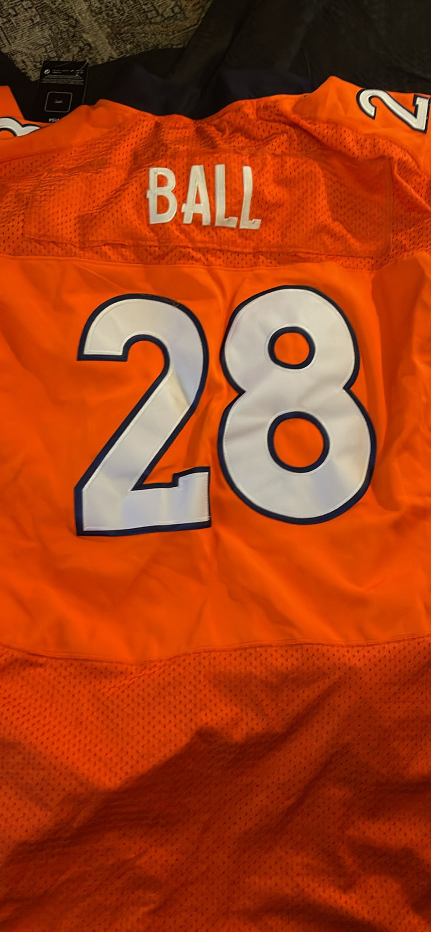 New Nike On field Denver Broncos Orange Montee Ball 28 Jersey