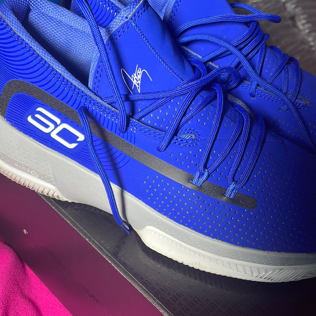 Under Armour Mens SC 3 ZER0 III 3022048-400 Blue Basketball Shoes