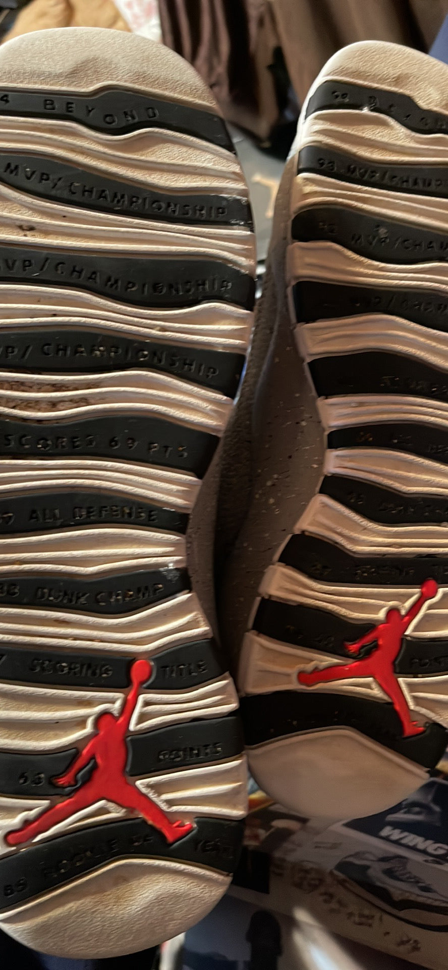 Nike Air Jordan 10 Retro Light Smoke Size 9.5 310805–062 OG X Grey Black