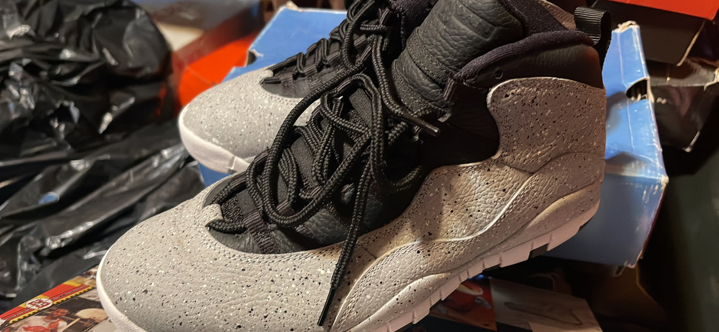 Nike Air Jordan 10 Retro Light Smoke Size 9.5 310805–062 OG X Grey Black
