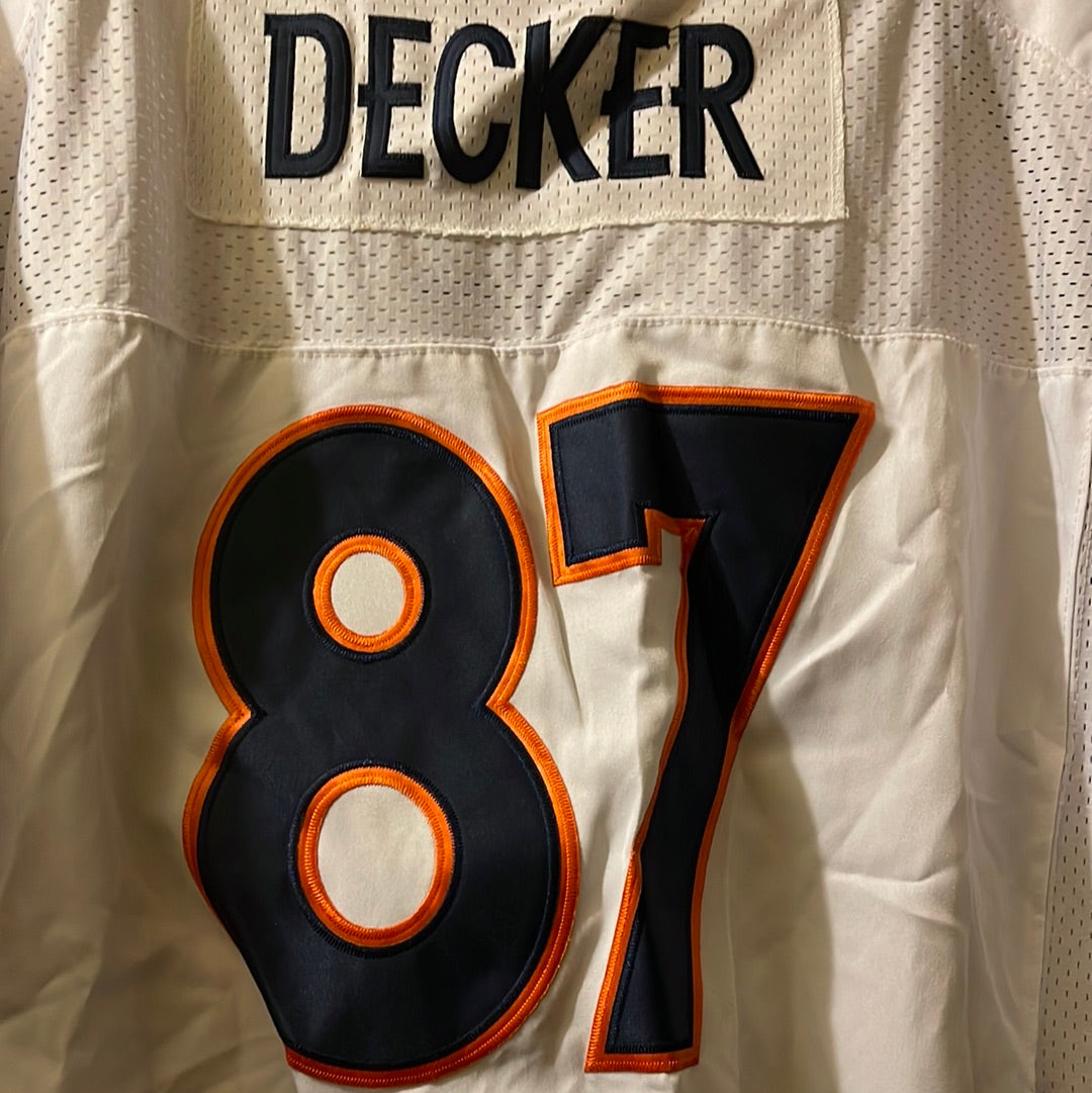 Nike NFL Youth L Decker #87 Retired Denver Broncos Field Game Jersey White Blue