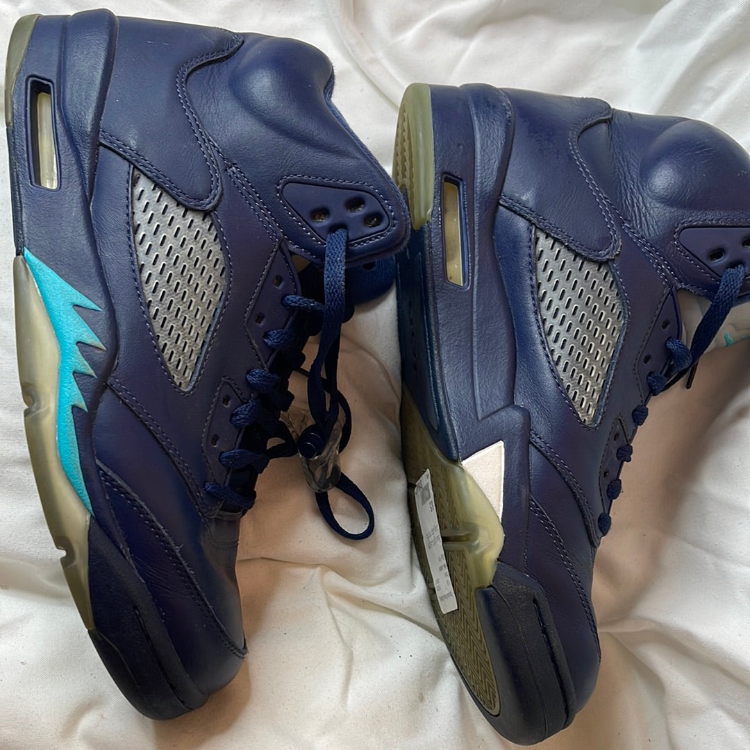NIKE AIR JORDAN 5 V RETRO HORNETS MIDNIGHT NAVY 136027-405 s