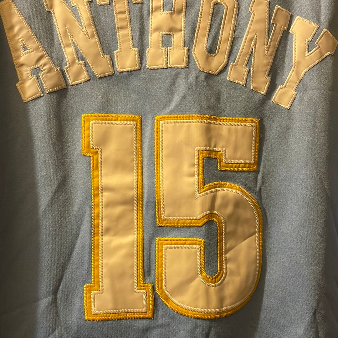 Nike Team Carmelo Anthony #15 Denver Nuggets Blue Mens VINTAGE NBA Jersey