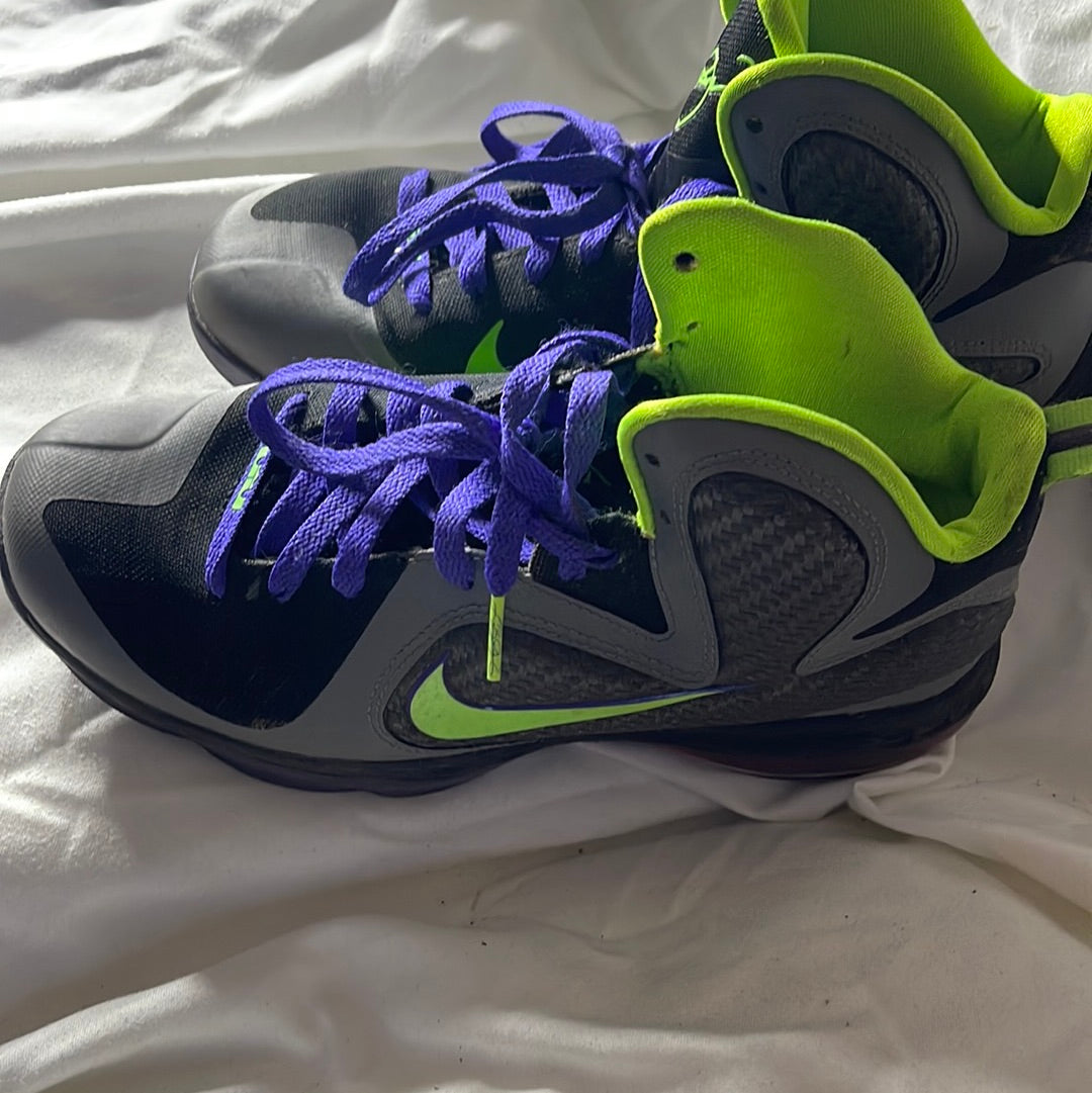 Lebron 9 GS 472664-004 Blk/Elctrc Grn/CL Gry/Pr Purple