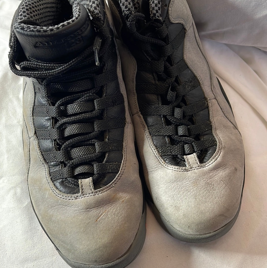 Nike Air Jordan Retro 10 Infrared Cool Grey Basketball  310805-023 Mens