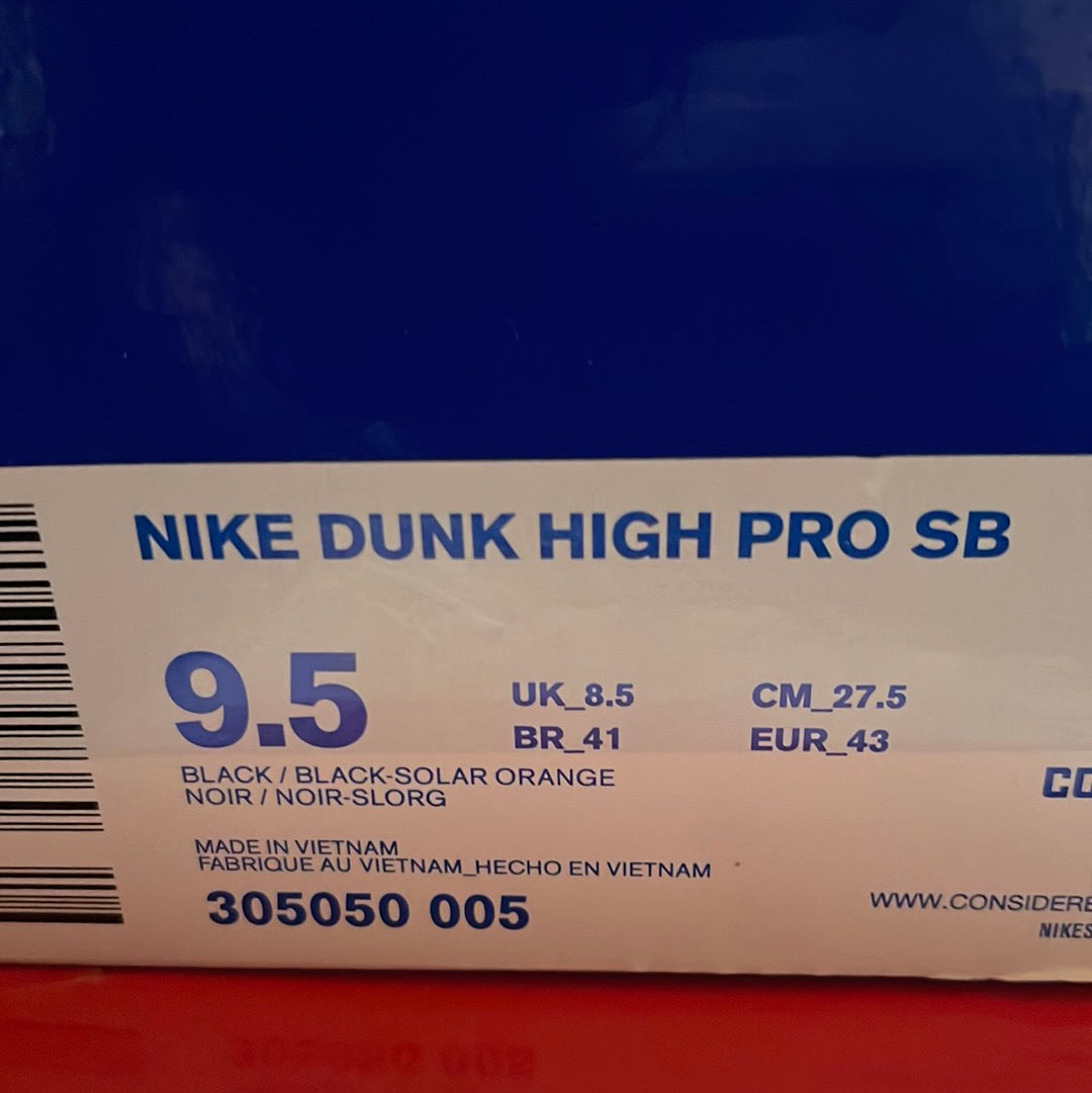 Nike SB Dunk black orange shoes SF Giants skate Anderson Skateboard