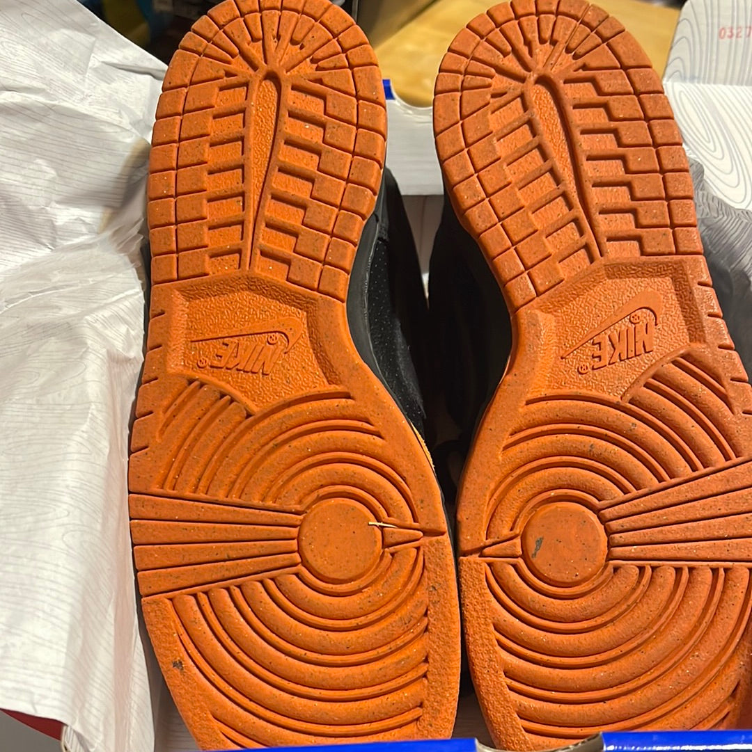 Nike SB Dunk black orange shoes SF Giants skate Anderson Skateboard