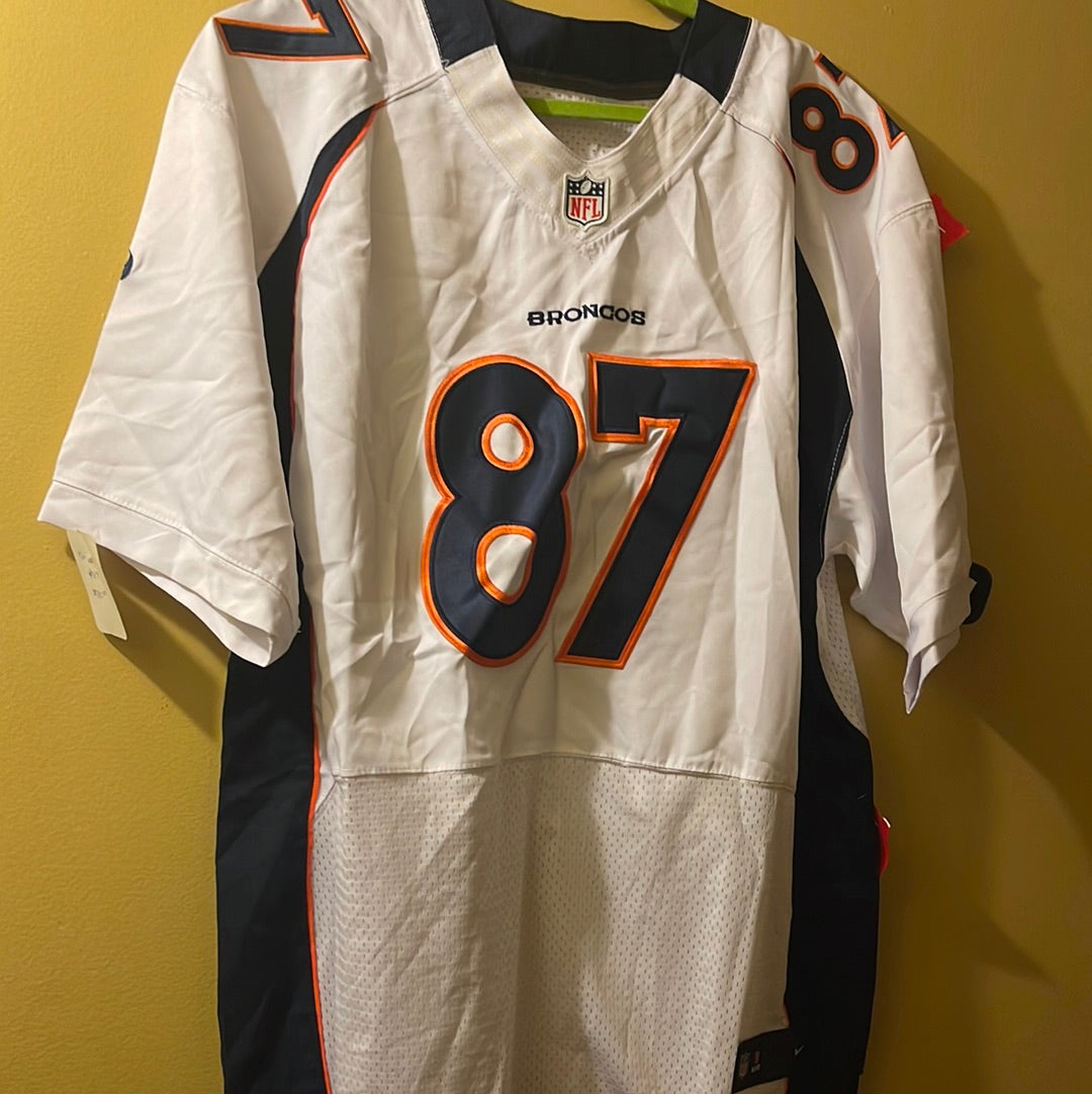 Nike NFL Youth L Decker #87 Retired Denver Broncos Field Game Jersey White Blue