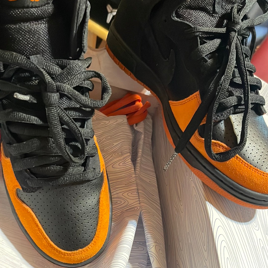 Nike SB Dunk black orange shoes SF Giants skate Anderson Skateboard