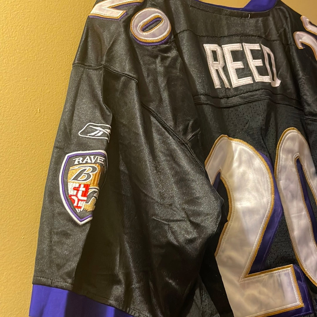 STITCHED ED REED #20 BALTIMORE RAVENS JERSEY  NIKE ON FIELD MEN