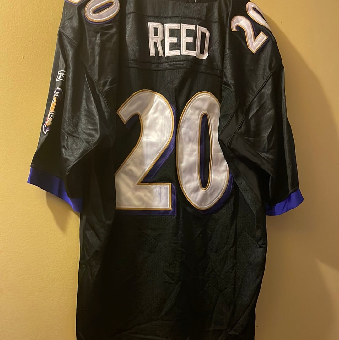 STITCHED ED REED #20 BALTIMORE RAVENS JERSEY  NIKE ON FIELD MEN