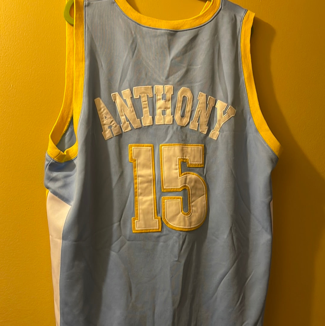 Nike Team Carmelo Anthony #15 Denver Nuggets Blue Mens VINTAGE NBA Jersey