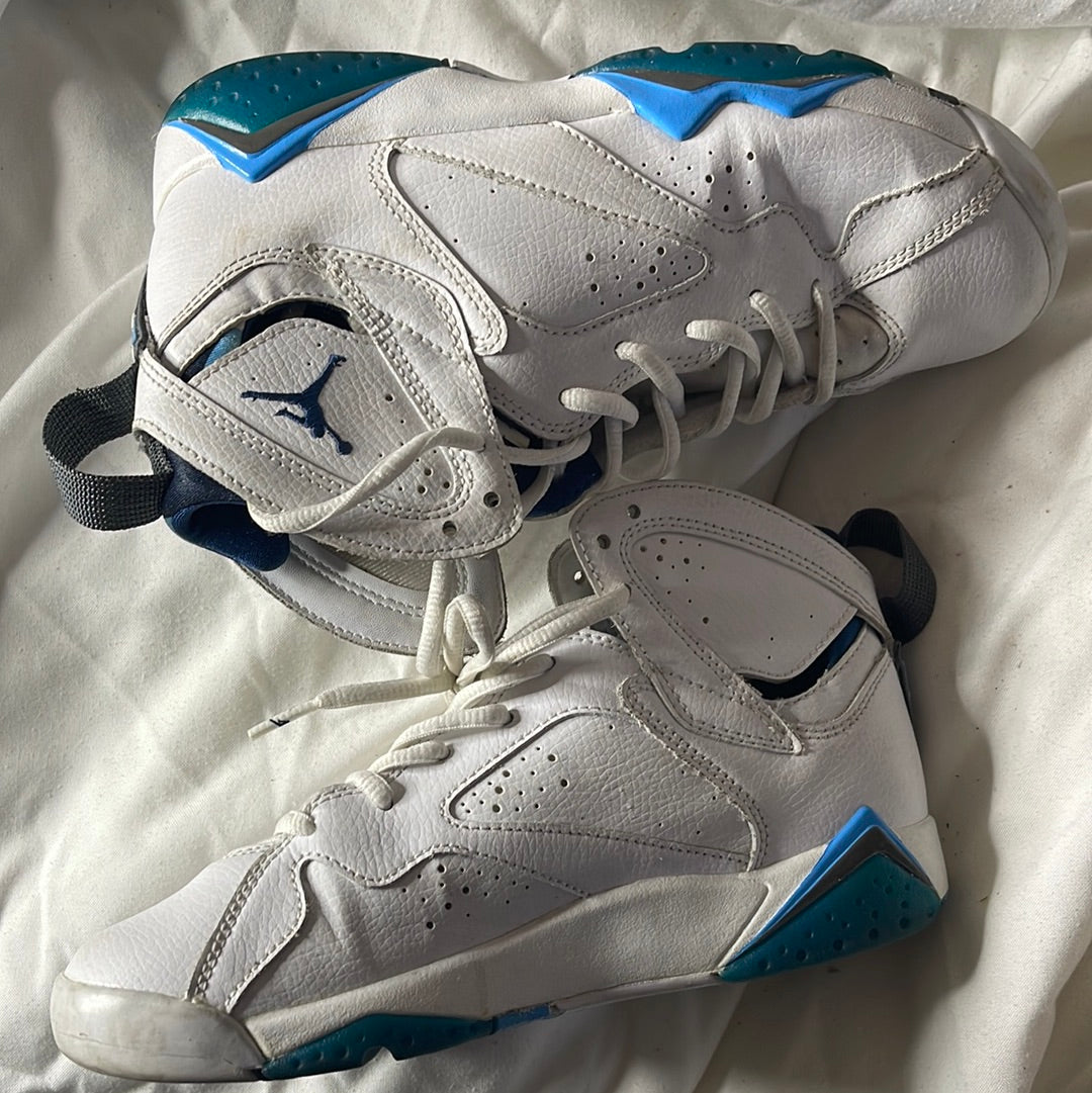 Nike Air Jordan 7 retro BG French Blues 304774 107 white & Blue