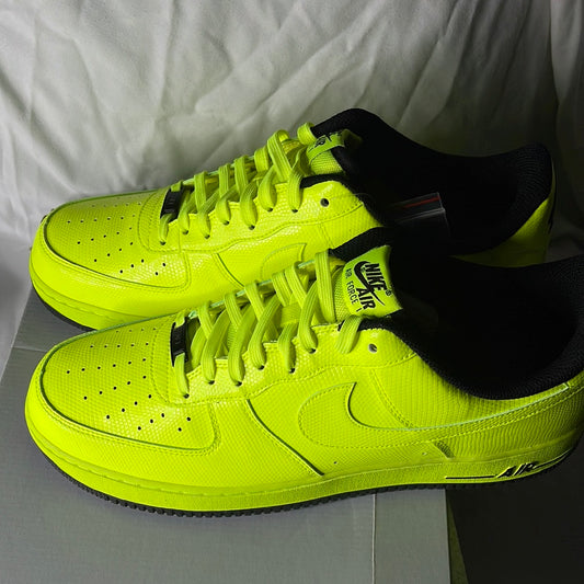 Nike Air Force 1 Low Mens Shoes Neon Volt Black 488298-703