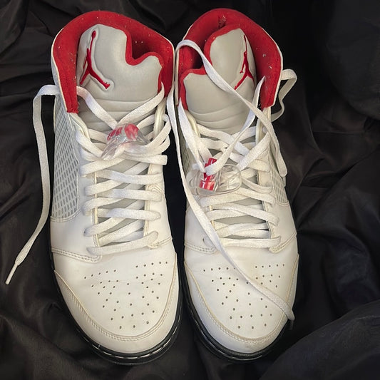 Nike Air Jordan Prime 5, 2010, Men's Wht. Leather Athletic Shoes 429489-102