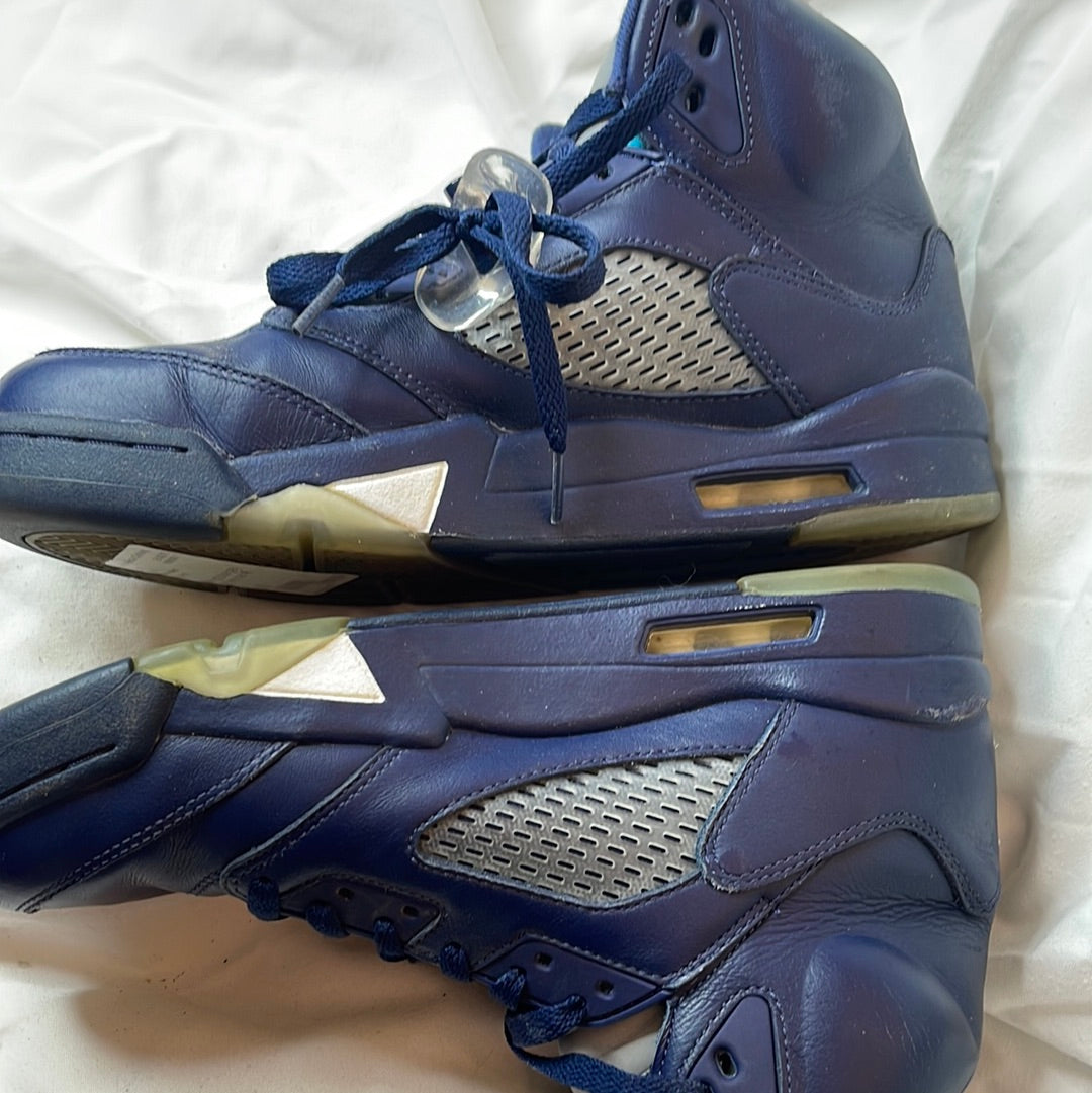 NIKE AIR JORDAN 5 V RETRO HORNETS MIDNIGHT NAVY 136027-405 s