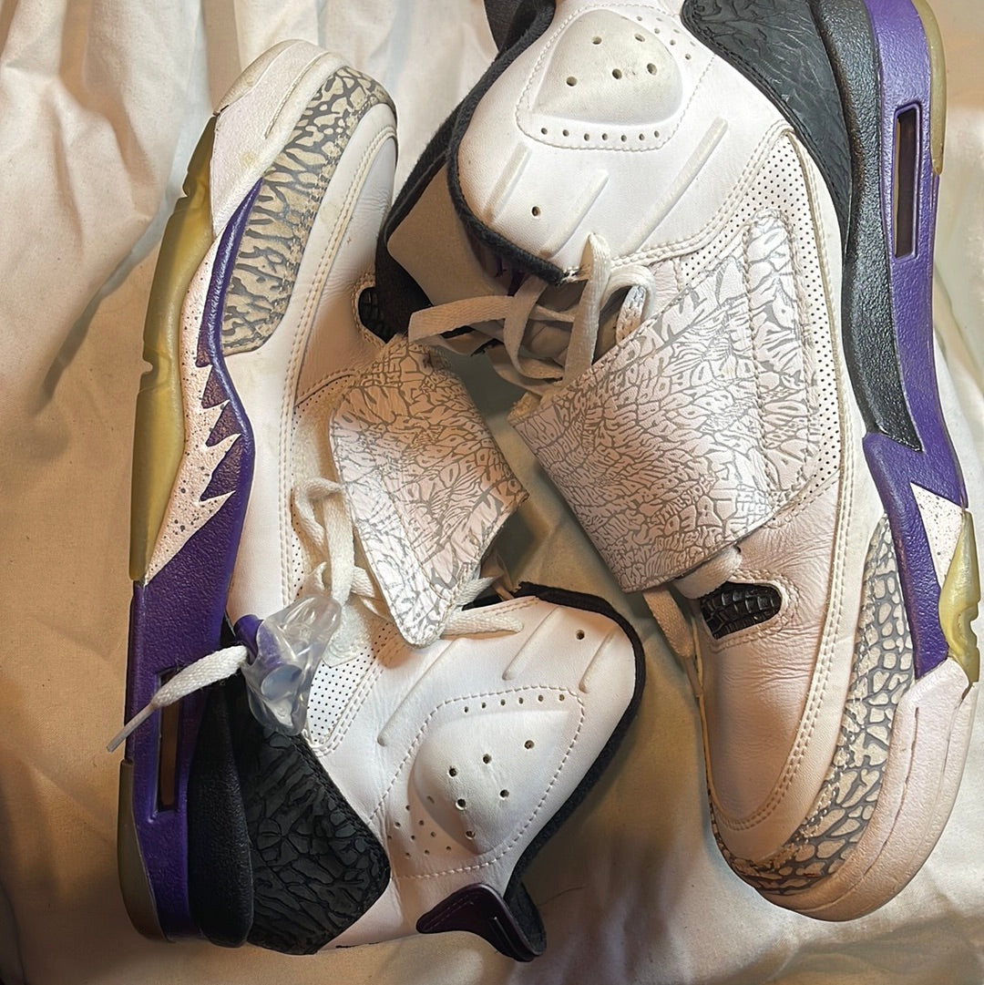 NIKE AIR JORDAN SON OF MARS  WHITE PURPLE CEMENT GREY BLACK 512245-106