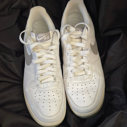 Nike Air Force 1 AF1 Low 488298-108 White Medium Grey Shoes